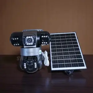 V380 Pro 12mp Outdoor 4g Solar PTZ Triple Lens Camera With Ir Night