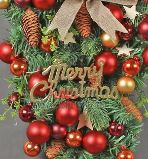 Front Door Hanging Christmas Red Wreath