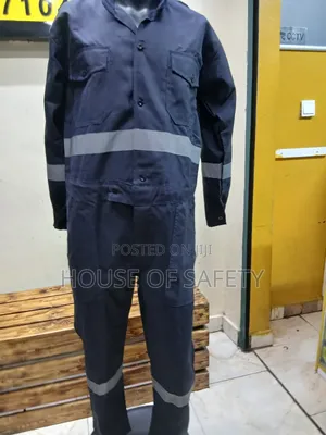 Dark Blue Reflector Safety Overall Dirt and Tear Resistant