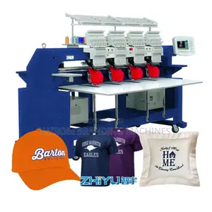 4-Head Automatic Embroidery Machine for Cap, Flat and Garment