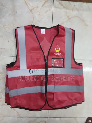 Heavy Duty Red Reflector Jackets Plus Branding Fee