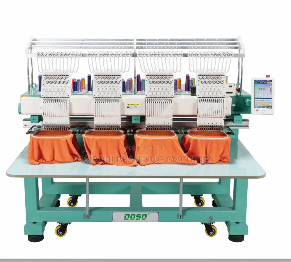 4 Head Computerized Embroidery Machine for T Shirt Logo Label