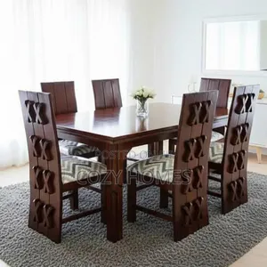 Dining Table a Solid Rectangular 6 Seater Dining Table Readymade