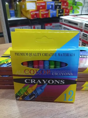 A Packet of 12pcs, 12 Colors Premium Crayons- Non Toxic