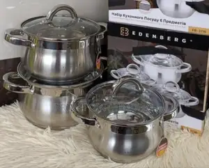 6 Pieces Edenburg Eb-3716 Stainless Steel Cookware Set