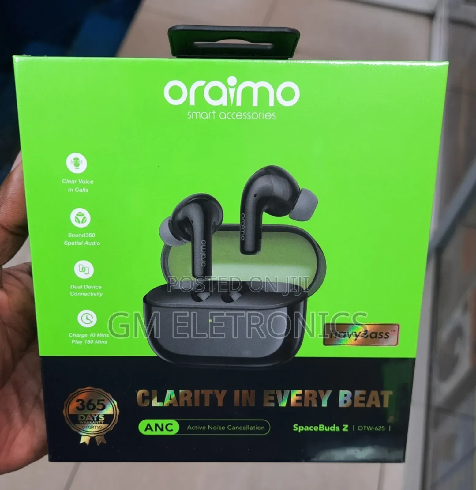 Oraimo Spacebuds Z Anc True Wireless Earbud With Spatial Audio-Otw-625