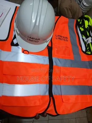 White General-purpose And Orange Reflector With Pockets Plus Branding