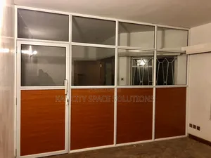 White Aluminum, Bottom Board, Glass at Center and MDF Top Partitions