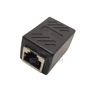 Rj45 Female Coupler for Ethernet Cat 5/ Cat 6 Lan Cable Extender Black