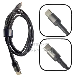 New Visio Usb Type-C to Type-C Nylon Cable, 100w, 1 M.