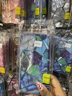 Resou iPhone 13 Pro Max Geometric Shape Diamond Mesh Pattern Case