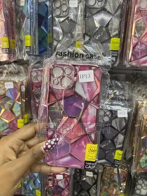 Mobiste Diamond Cut Case for iPhone 13 Geometric Marble Design (Pink)