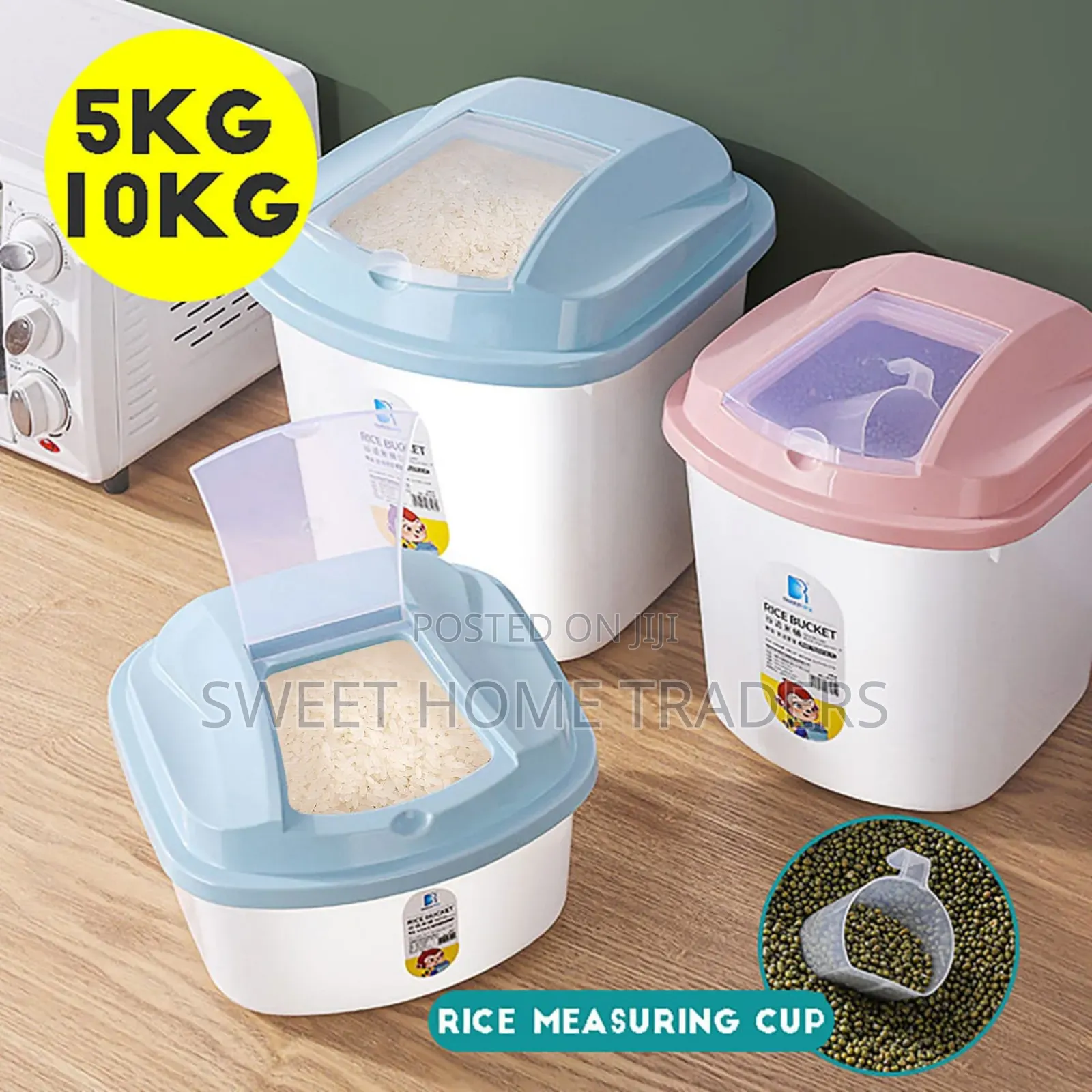 Healthy Plastic Cereal Buckets With Measuring Cup
