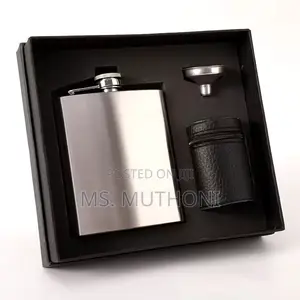 Hip Flask Gift Set (Flask ,Funnel 4stainless Steel Shot Glasses. )