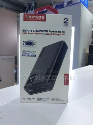 Promate Bolt-20pd Smart Charging Power Bank 20000mah