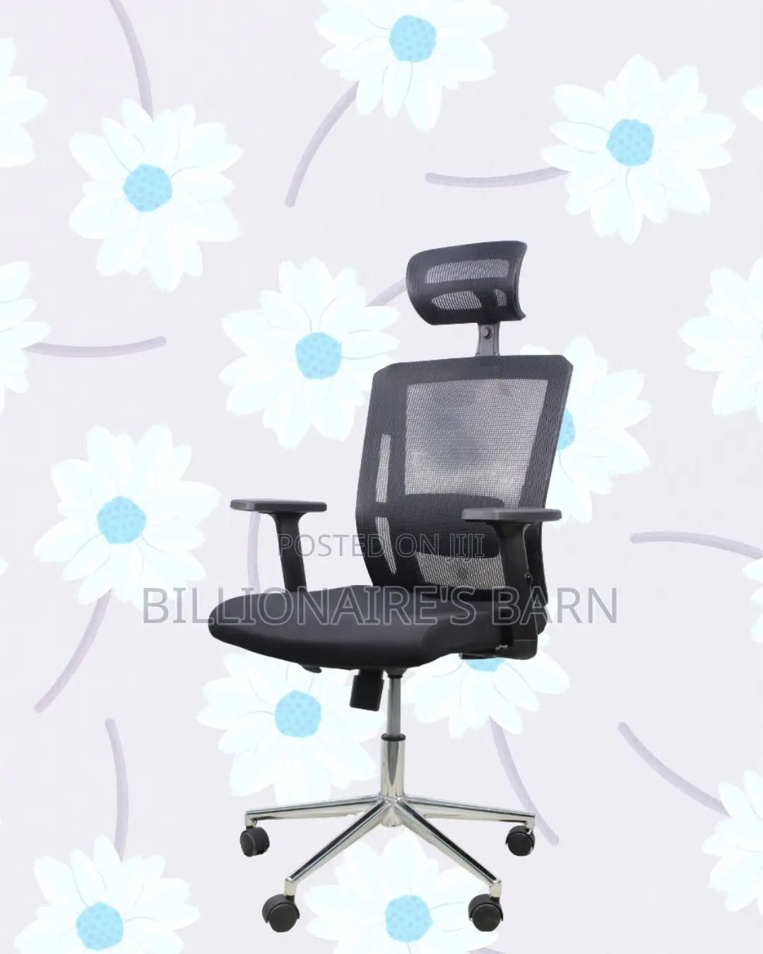 Ergonomic Mesh Chair With Headrest | All-Day Back Support