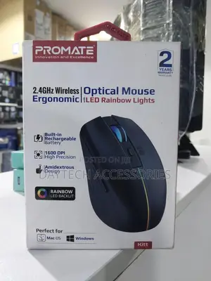 Promate Kitt 2.4ghz Wireless Ergonomic Optical Mouse.