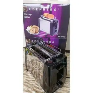Edenberg 2 Slice Pop Up Toaster 1000w Stainless Steel Adjustable