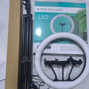 14 Inch Ring Light With 3 Phone Holders and Tripod Stand