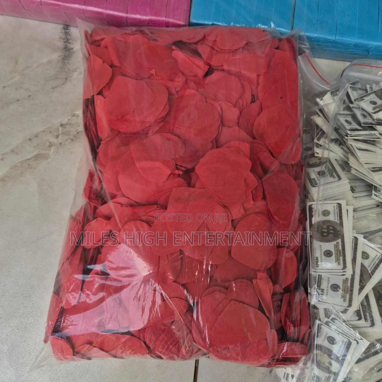 Red Confetti Papers