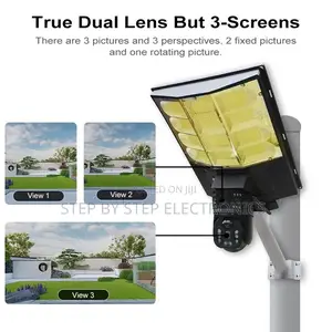 4g Multiple Lens Motion Detection Solar Camera With Solar Street Light