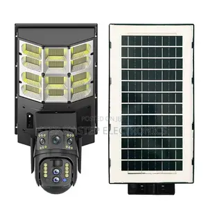 4g Multiple Lens Surveillance Solar Camera With Solar Street Light
