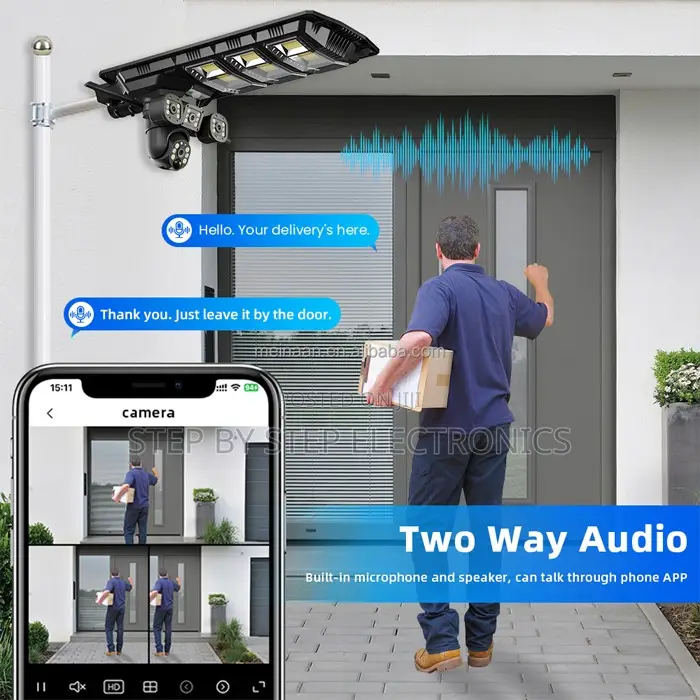 4g Simcard Solar CCTV With Colored Night Vision Street Light
