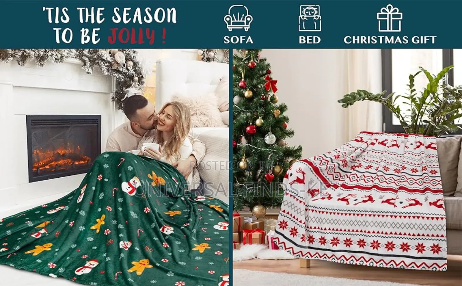 Christmas Themed Premium Throw Blanket