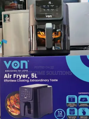 Von Air Fryer 5l Digital Slim Design