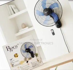 Roch 18" Wall Fan - Remote Control, 3 Speeds, Oscillation,