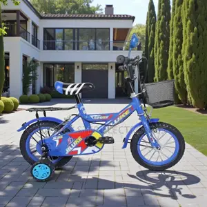 12 Inch Kids Cycle Colorful Design Cartoon Bike Basket Comfy Seat