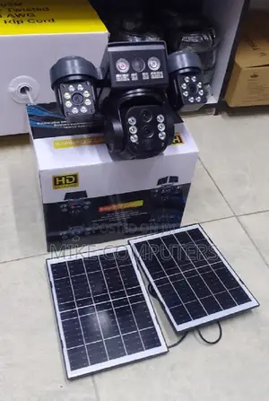 V380 Triple Lens CCTV Camera Security Solar Camera With 4g Sim Card