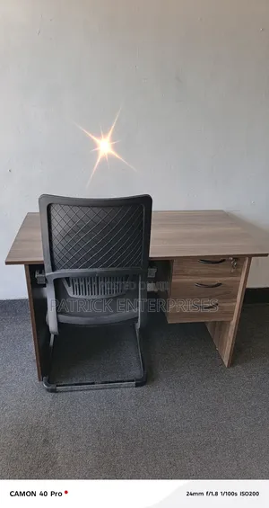 1.2 Mtrs American Walnut Office/ Home Study Deks + Study/Visitor Chair