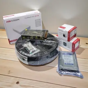 Hikvision 1080p 2 CCTV Cameras Complete Set With DVR and 500gb Storage