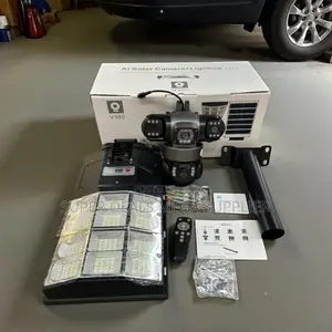 Solar Street Light With 4g PTZ Triple Lens Camera and Night Vision