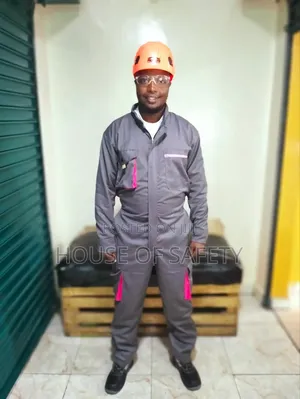 Grey Cargo Pocket Overall With Pink Pockets