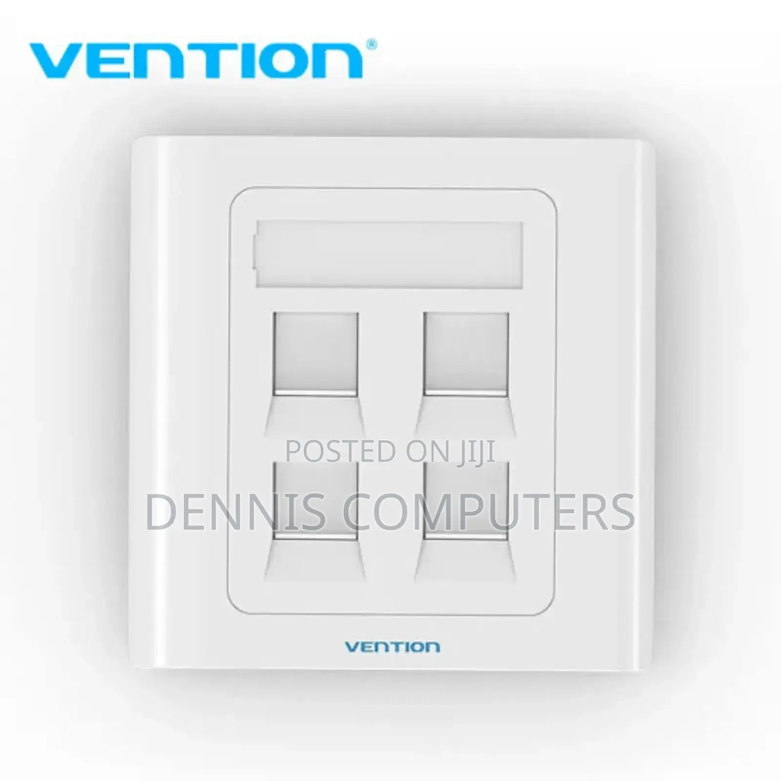 Vention 4-port Wall Faceplate White 86 Type