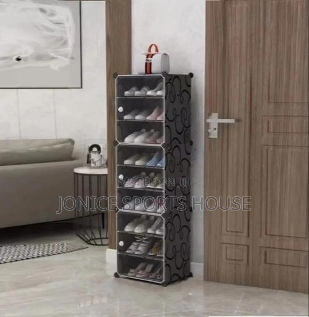 Single Column Plastic Shoe Rack - main view
