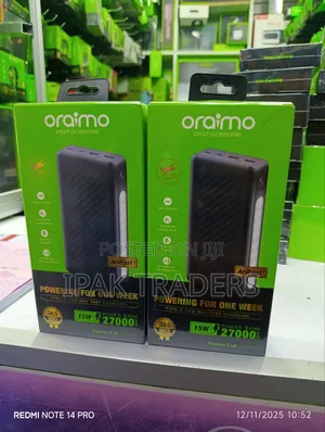 Oraimo Traveler 3 Lit 27000mah 15w Power Bank Opb-1270