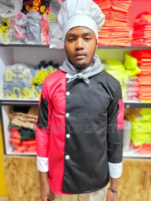 Cotton Chef Jackets One Side Black Other Side Red