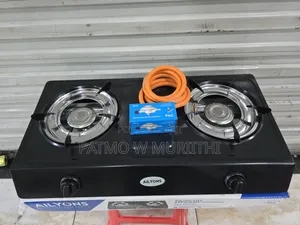 Ailyons Two Burner Gas Cooker +Regulator and Pipe (Metallic Body)