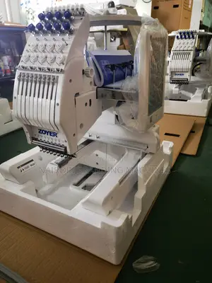 Single Head 9 Needles Industrial Embroidery Machine - 1200rpm