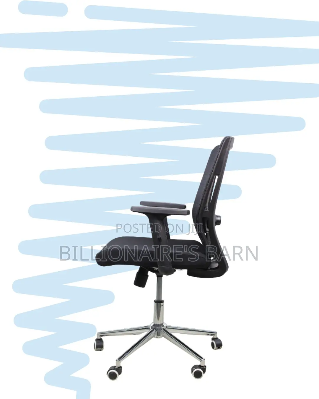 Ergonomic Mid-Back Chair With Chrome Base | Sleek Design, Strong Build