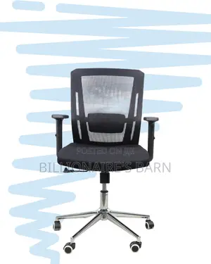 Ergonomic Mid-Back Chair With Chrome Base | Sleek Design, Strong Build