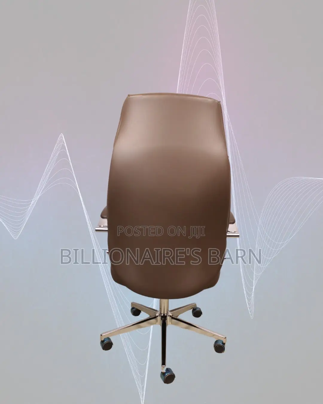 Breathable Leather Headrest Brown Chair | Perfect for Home Office