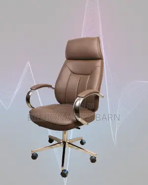 Breathable Leather Headrest Brown Chair | Perfect for Home Office