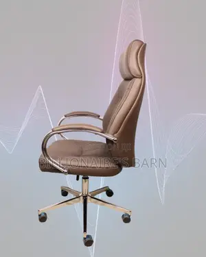 Breathable Leather Headrest Brown Chair | Perfect for Home Office