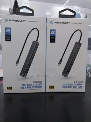 The Powerology 6-in-1 Slim Hdmi Usb-C Hub.