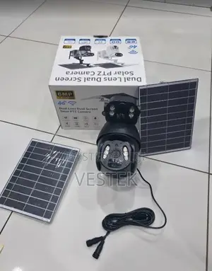 Dual Lens Auto Tracking Solar Security Camera 6mp Ubox Solar Powered