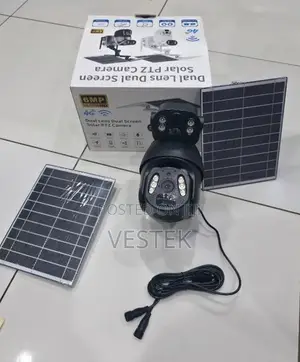 6mp Dual Lens Solar Powered Security Outdoor 4g Dual Panel Solart